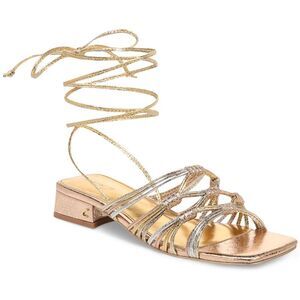 NWT Circus by Sam Edelman Womens Gold Patent Metallic Gladiator Sandals Shoes 🏆